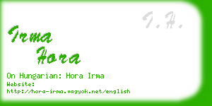 irma hora business card